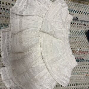 LoveShackFancy White Mini Skirt